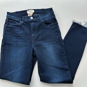 L'Agence El Matador High Rise Raw Hem Skinny Jeans